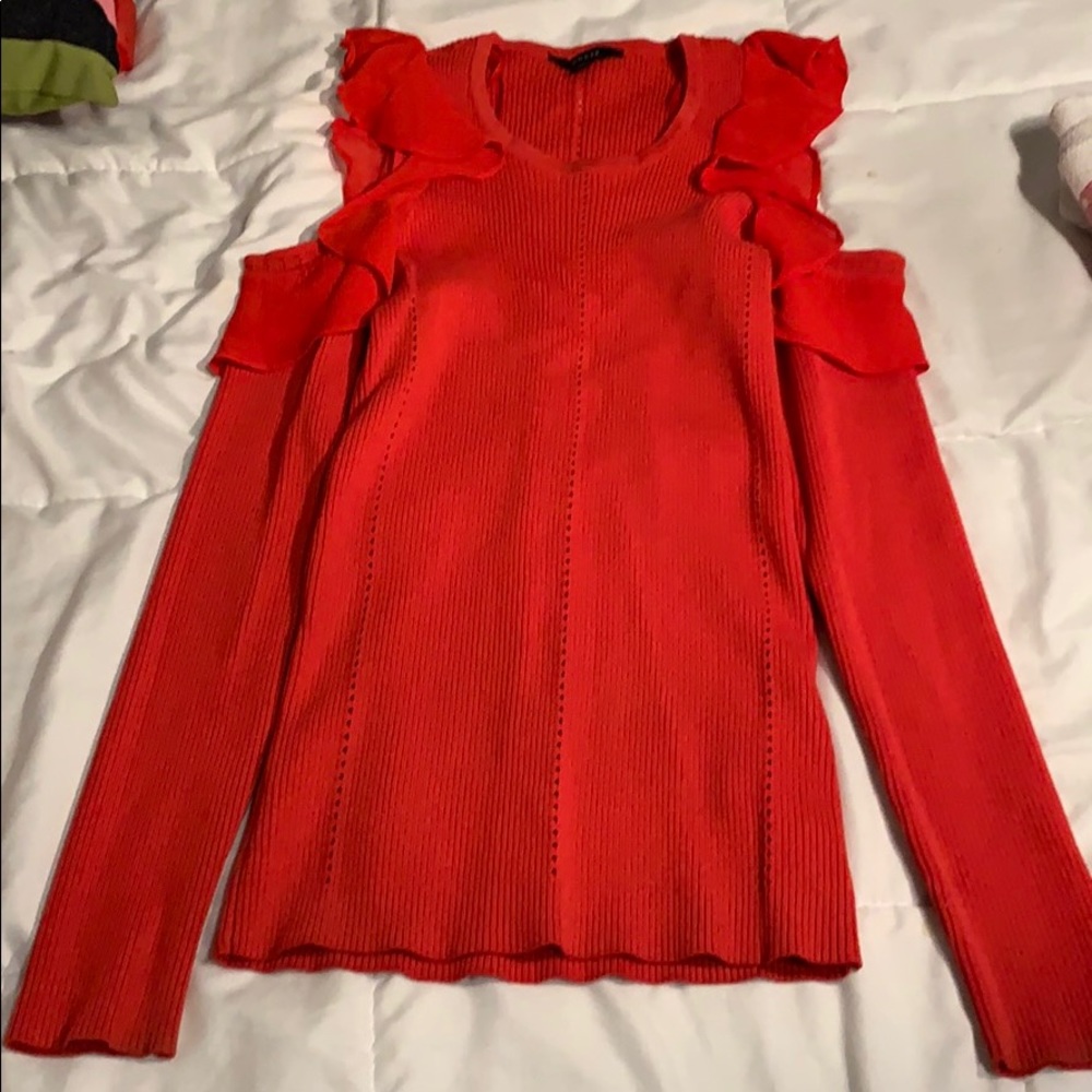 Red long sleeve top